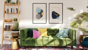 Sofa Samt grün