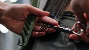 Haare werden geschnitten
