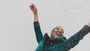 Frau mit positiver Energie