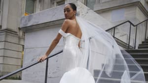 Frau im Brautkleid