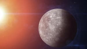 Planet Merkur und Sonne