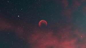 Blutmond am Sternenhimmel