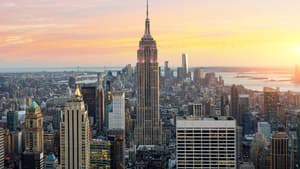 Empire State Building in New York City bei Sonnenuntergang