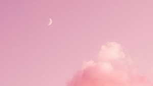 Rosa Wolkenhimmel mit Mond