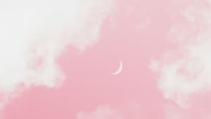 Pinker Mondhimmel