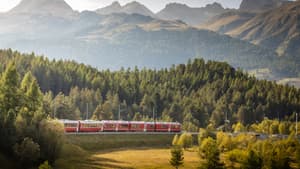 Zug vor Bergkulisse