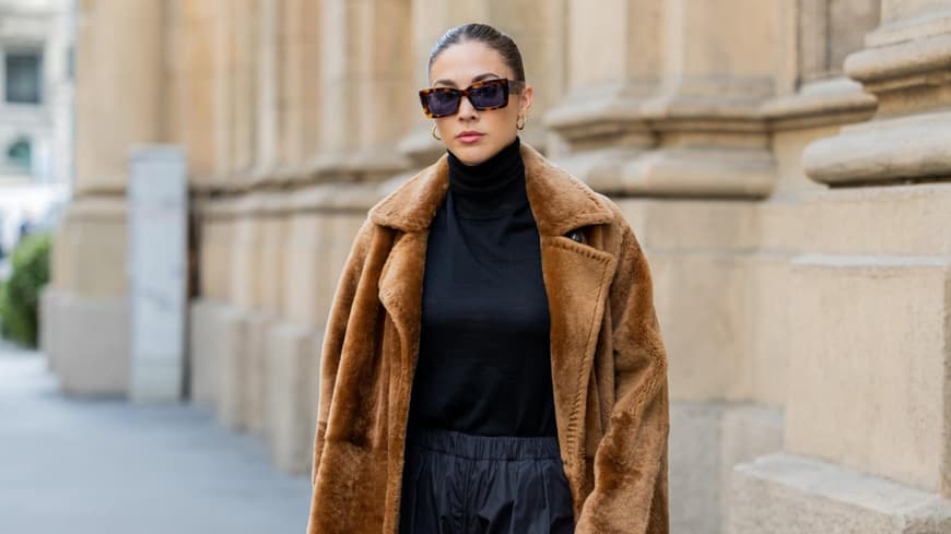 Faux Fur Mantel Streetstyle