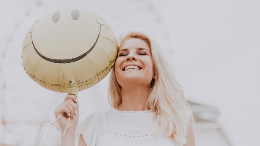 Frau Smiley Luftballon