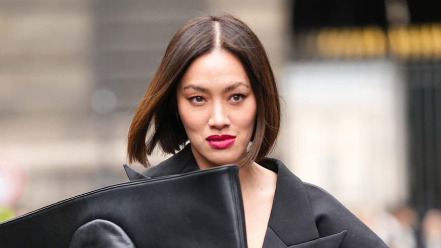 Tiffany Hsu trägt eine angesagte Bob-Frisur, den Slob.