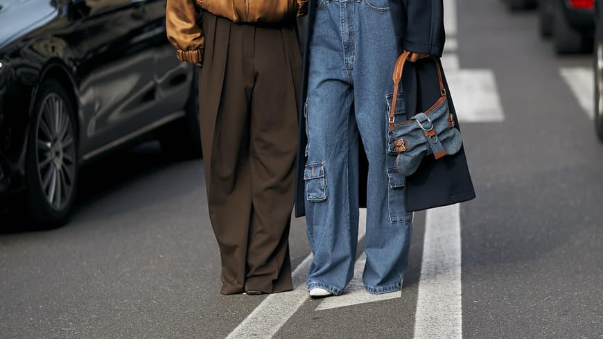 Streetstyle: Schuhe und weite Jeans
