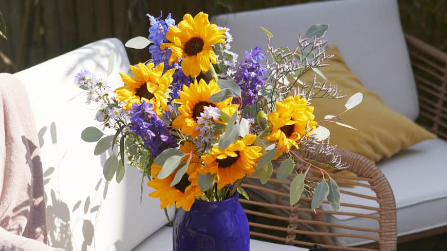 Blumenstrauß in der Sonne