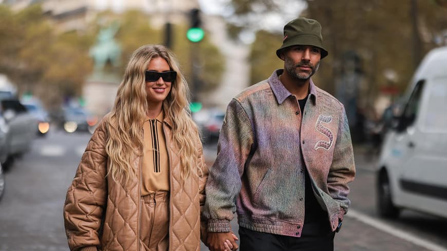 emili sindlev und ihr freund streetstyle fashion week