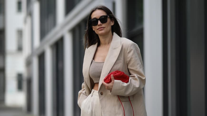 Streetstyle mit Hosenanzug aus Leinen