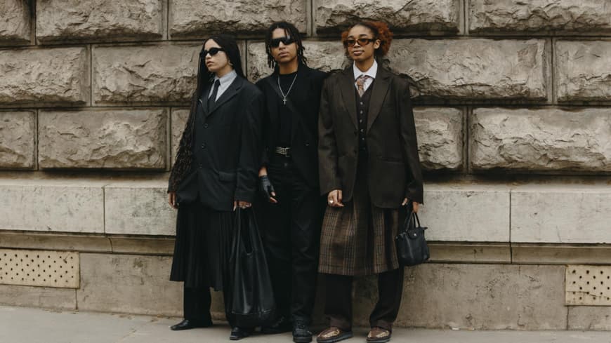 Streetstyle Fashion Week drei stylische Personen