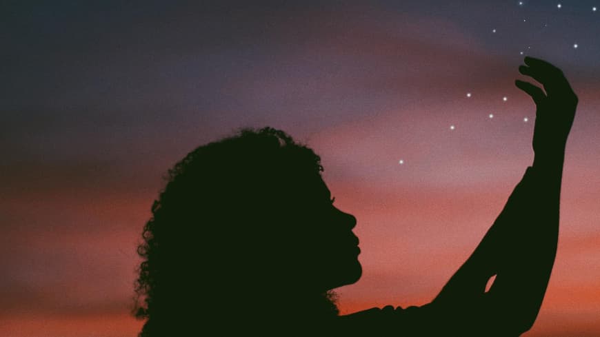 Frau und Mond