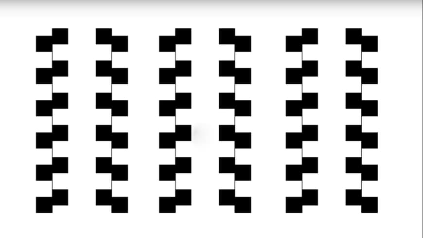 Optische Täuschung schiefe Quadrate