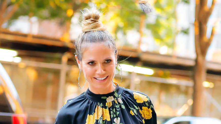 Heidi Klum mit Dutt