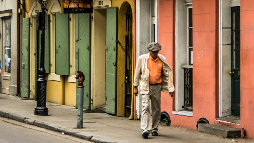 Häuserfront in New Orleans