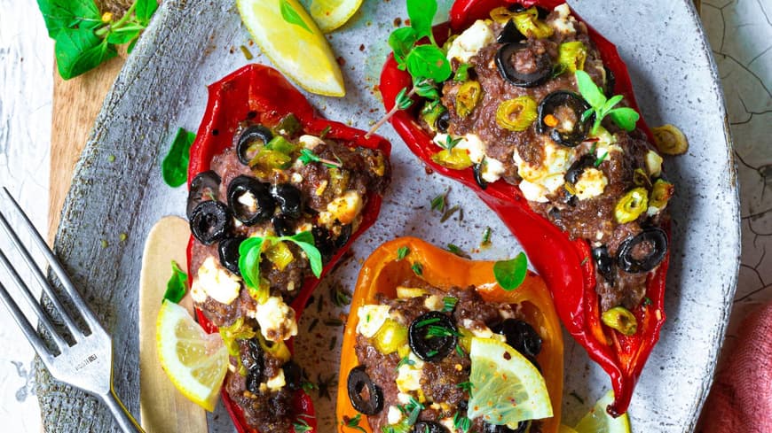 Schnelle gefüllte Paprika vom Grill