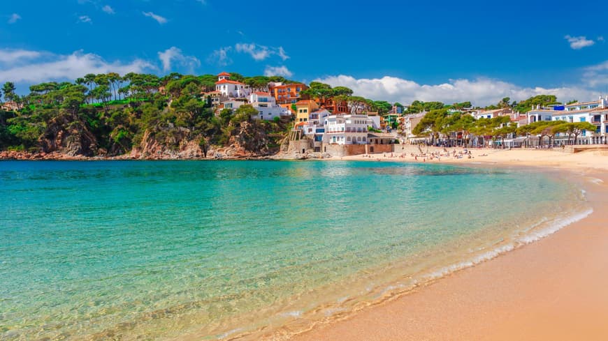 Der Strand von Llafranc an der Costa Brava