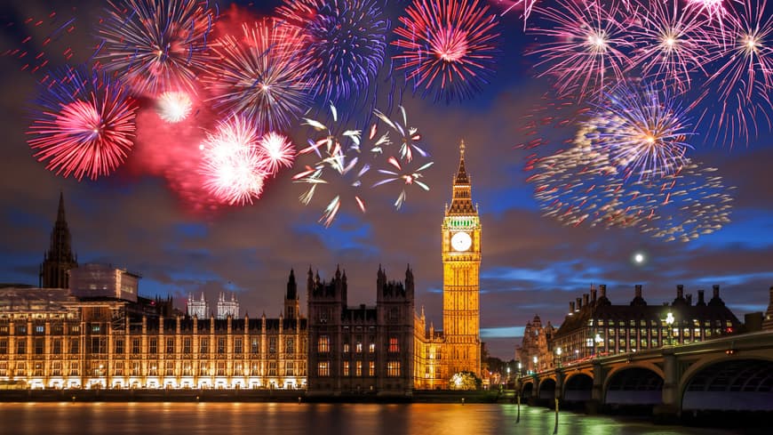 London Silvester-Feuerwerk London Silvester-Feuerwerk