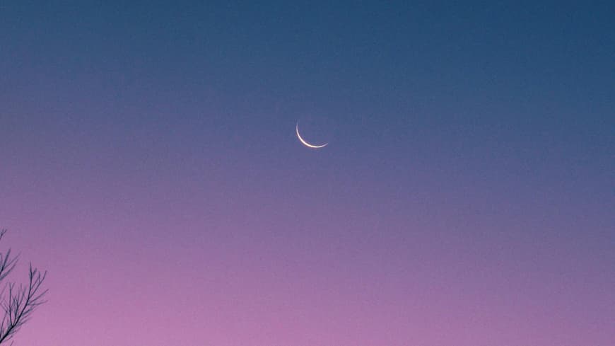 Abendhimmel mit Mond