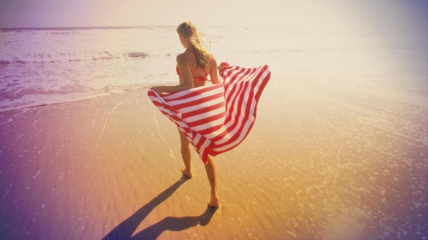 Frau am Strand