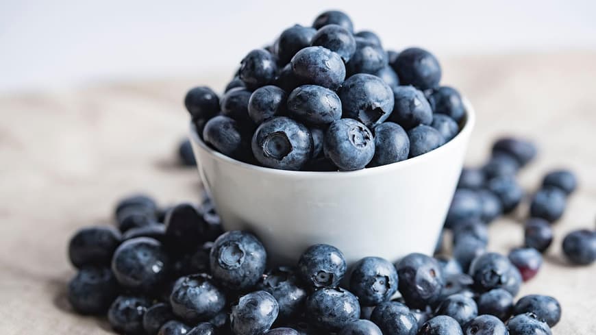 Schüssel mit Blaubeeren