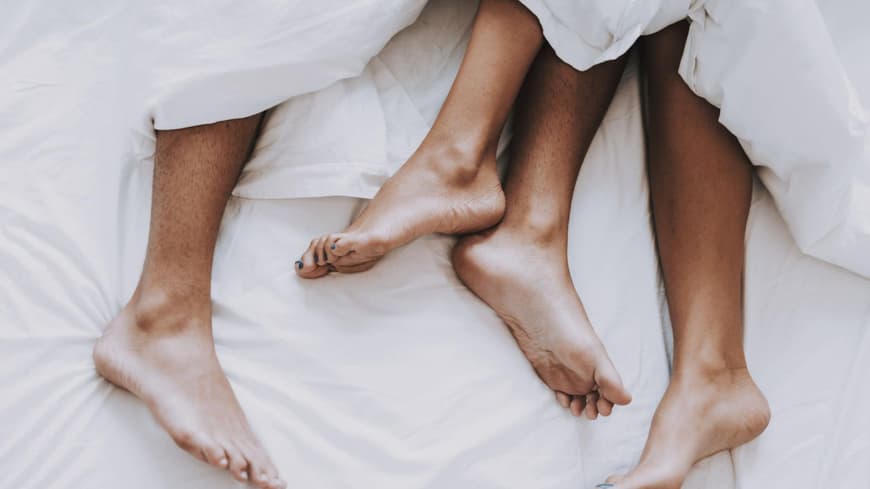 Pärchen im Bett