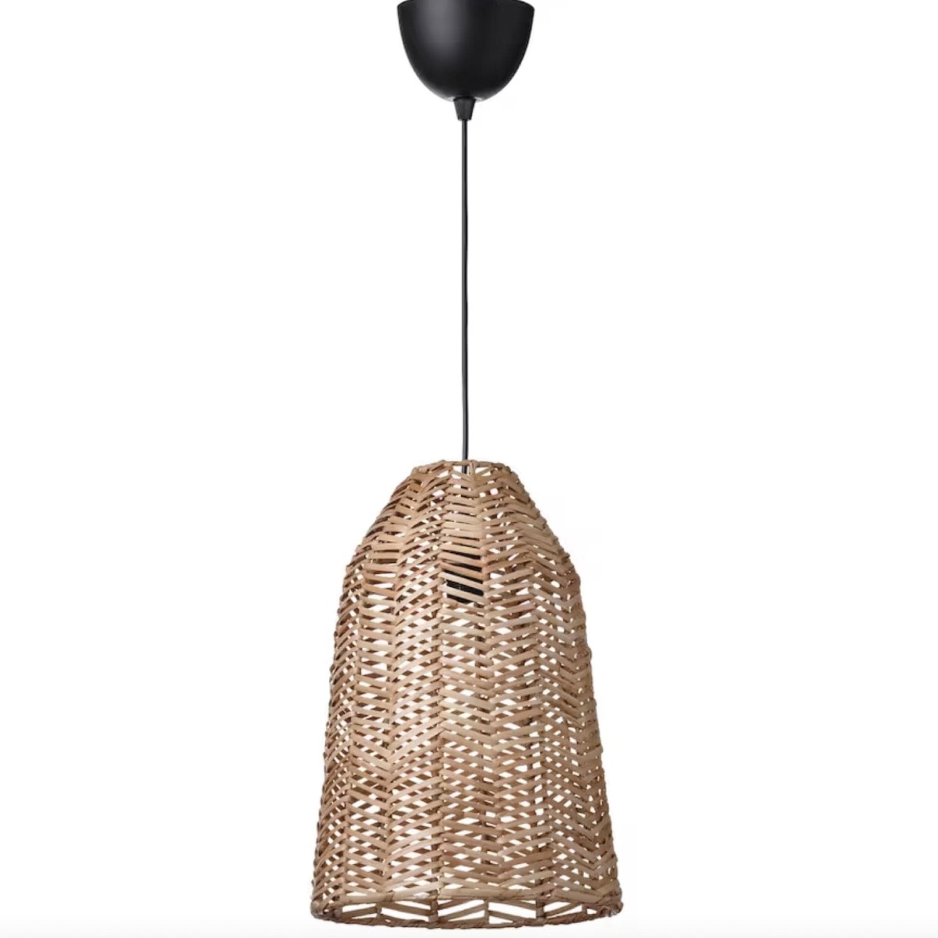 KAPPELAND / HEMMA Hängeleuchte, Rattan/schwarz