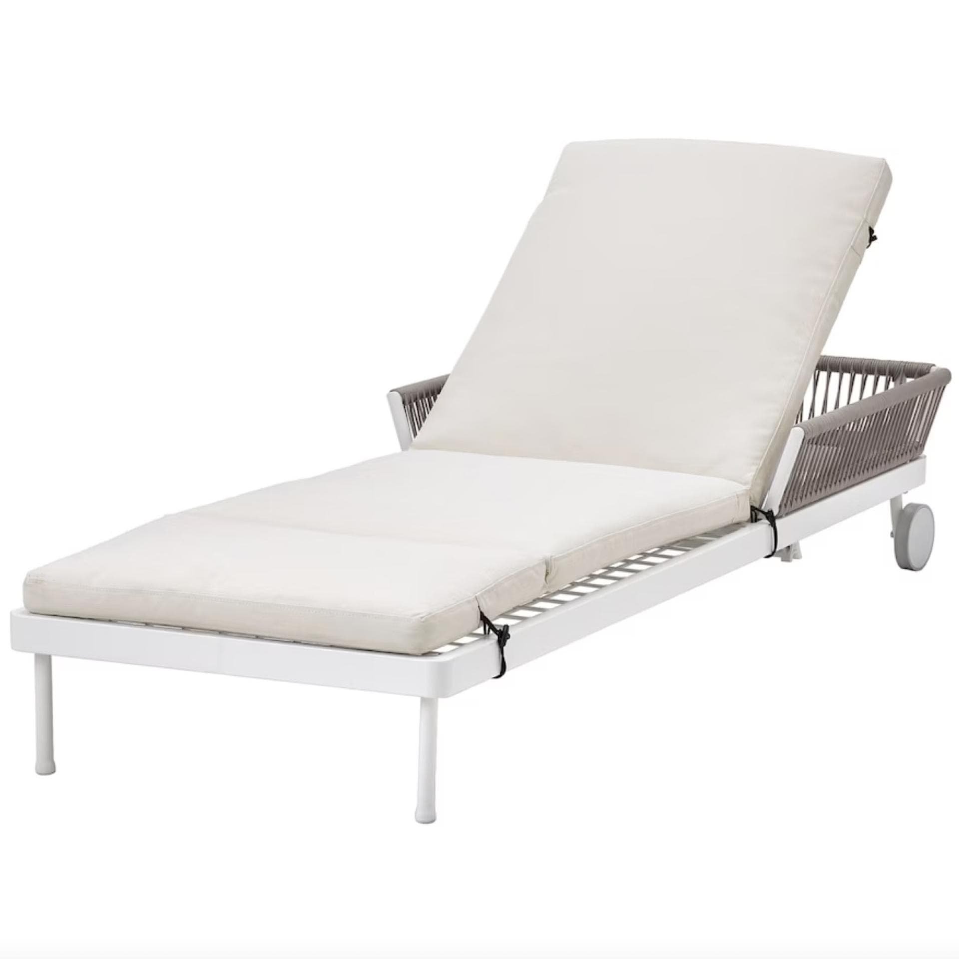 SEGERÖN IKEA Sonnenliege, für draußen weiß/beige/Frösön/Duvholmen beige
