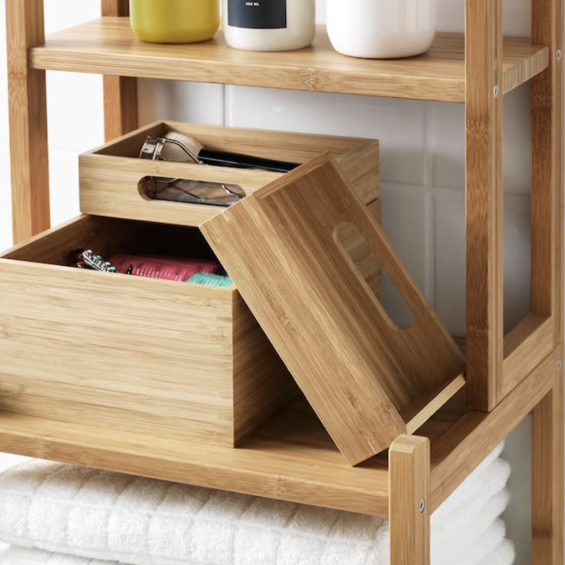 Ikea DRAGAN Box 3er-Set, Bambus, 23x17x14 cm