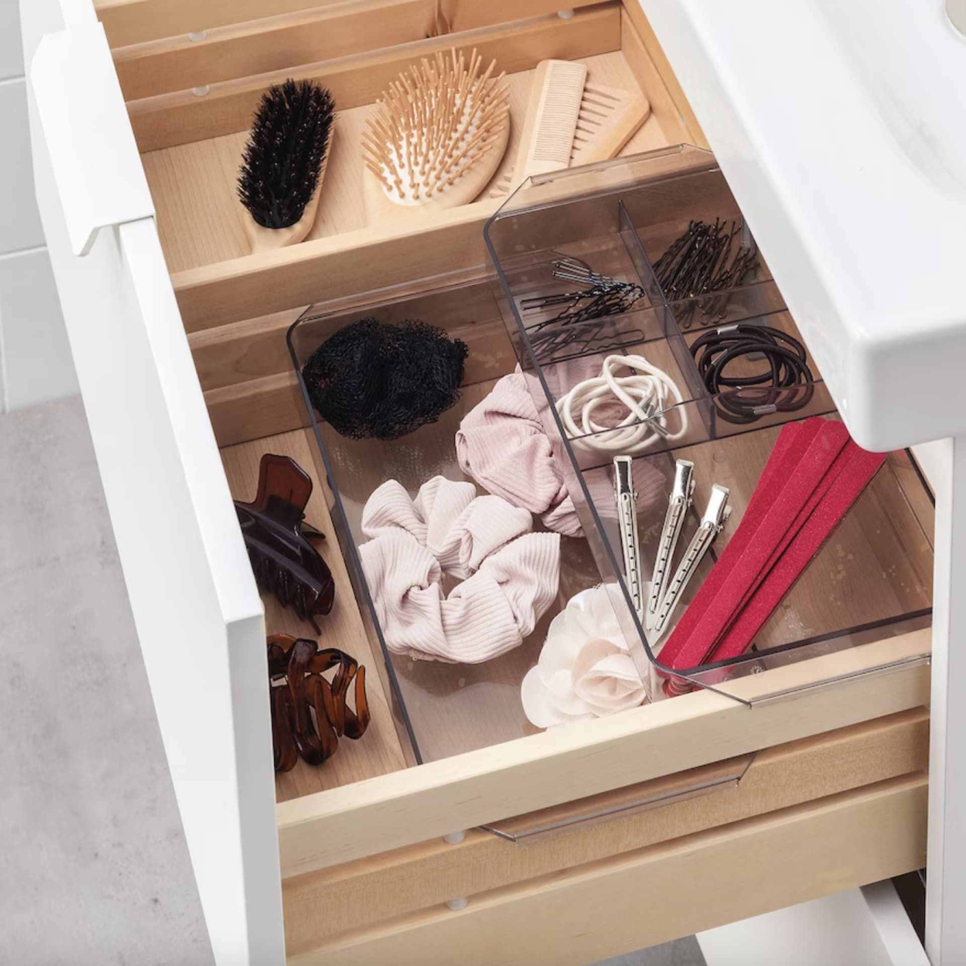 Ikea GODMORGON Fach 2er-Set, rauchfarben