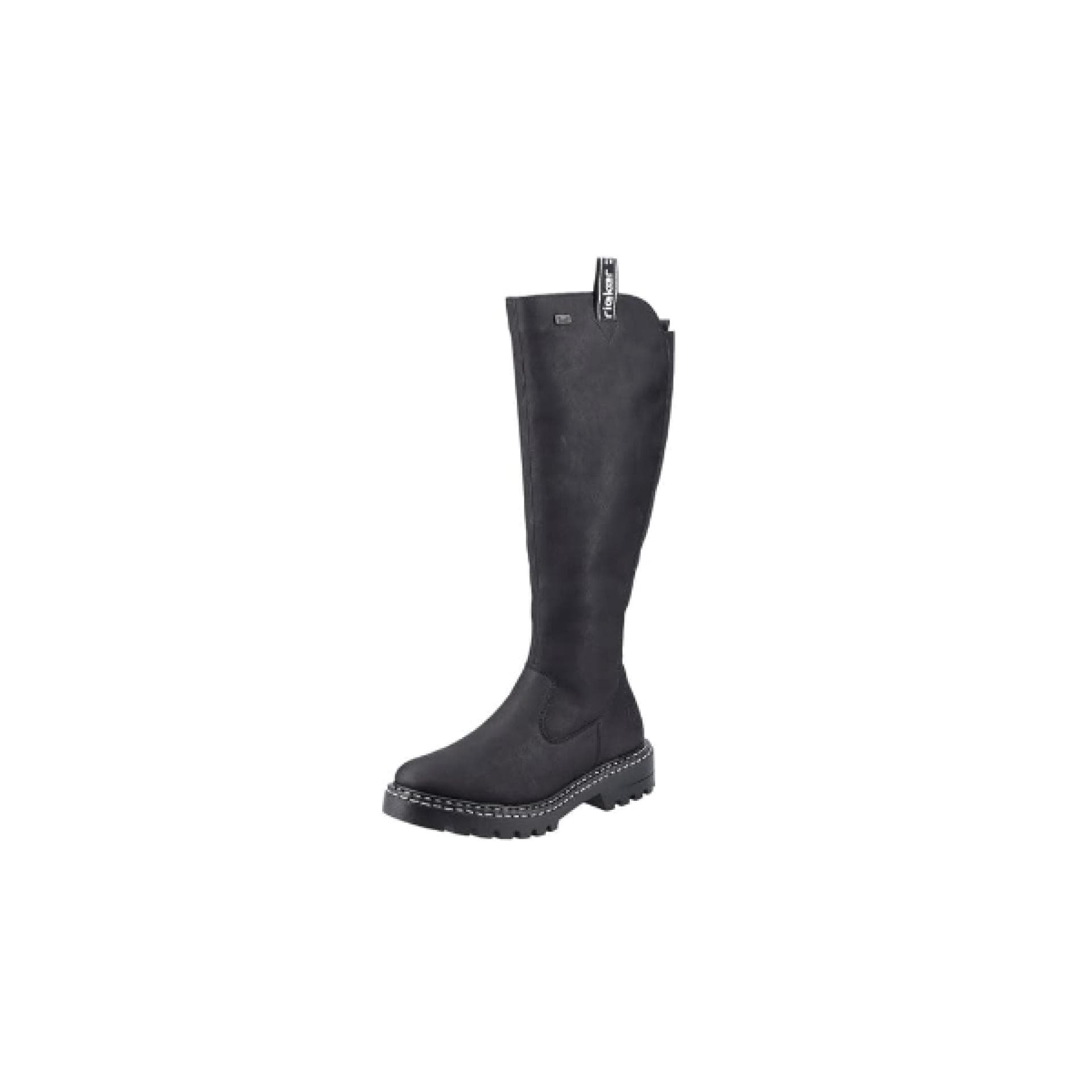 Stiefel von Rieker in Schwarz mit Kontrastnähten