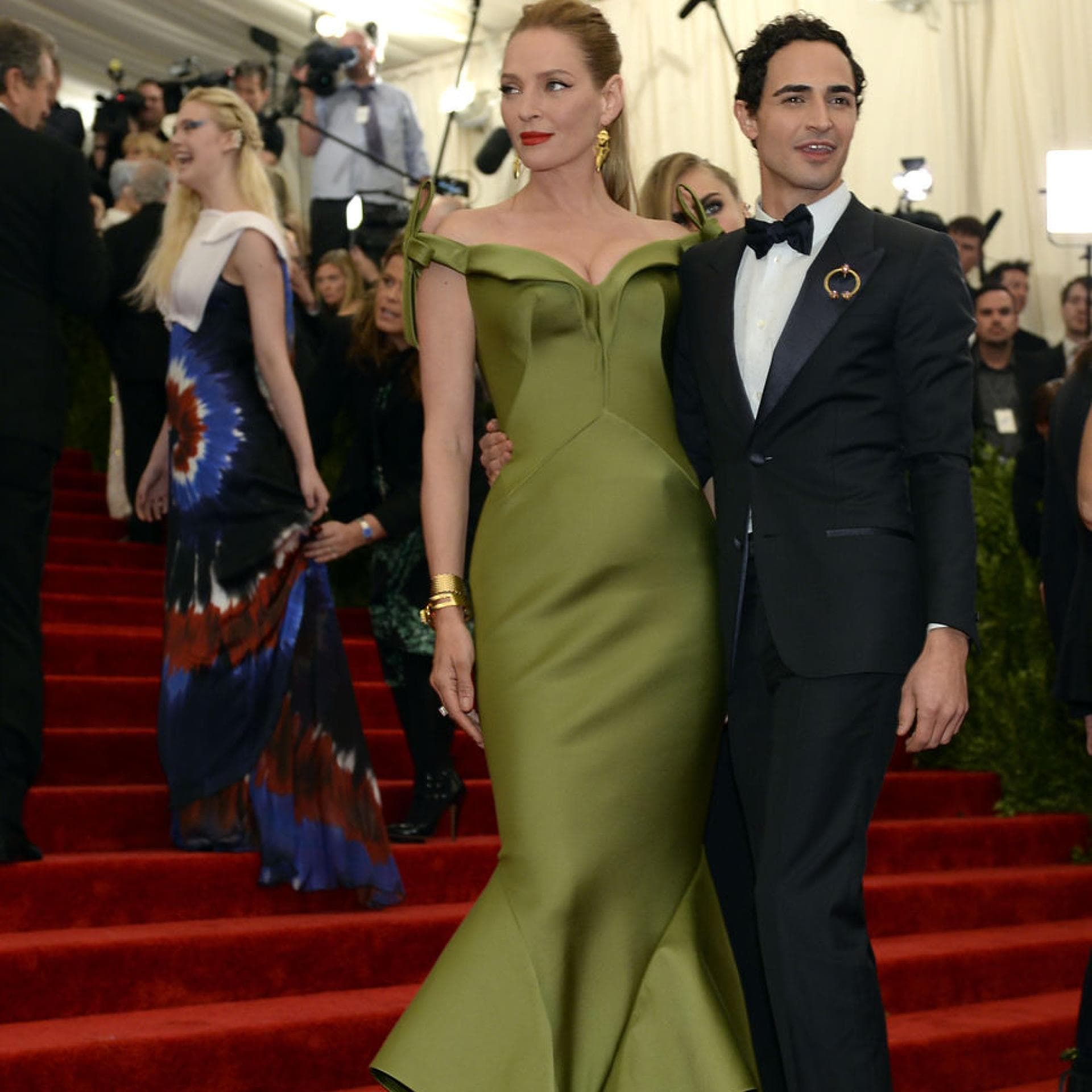 Uma Thurman & Zac Posen Uma Thurman & Zac Posen