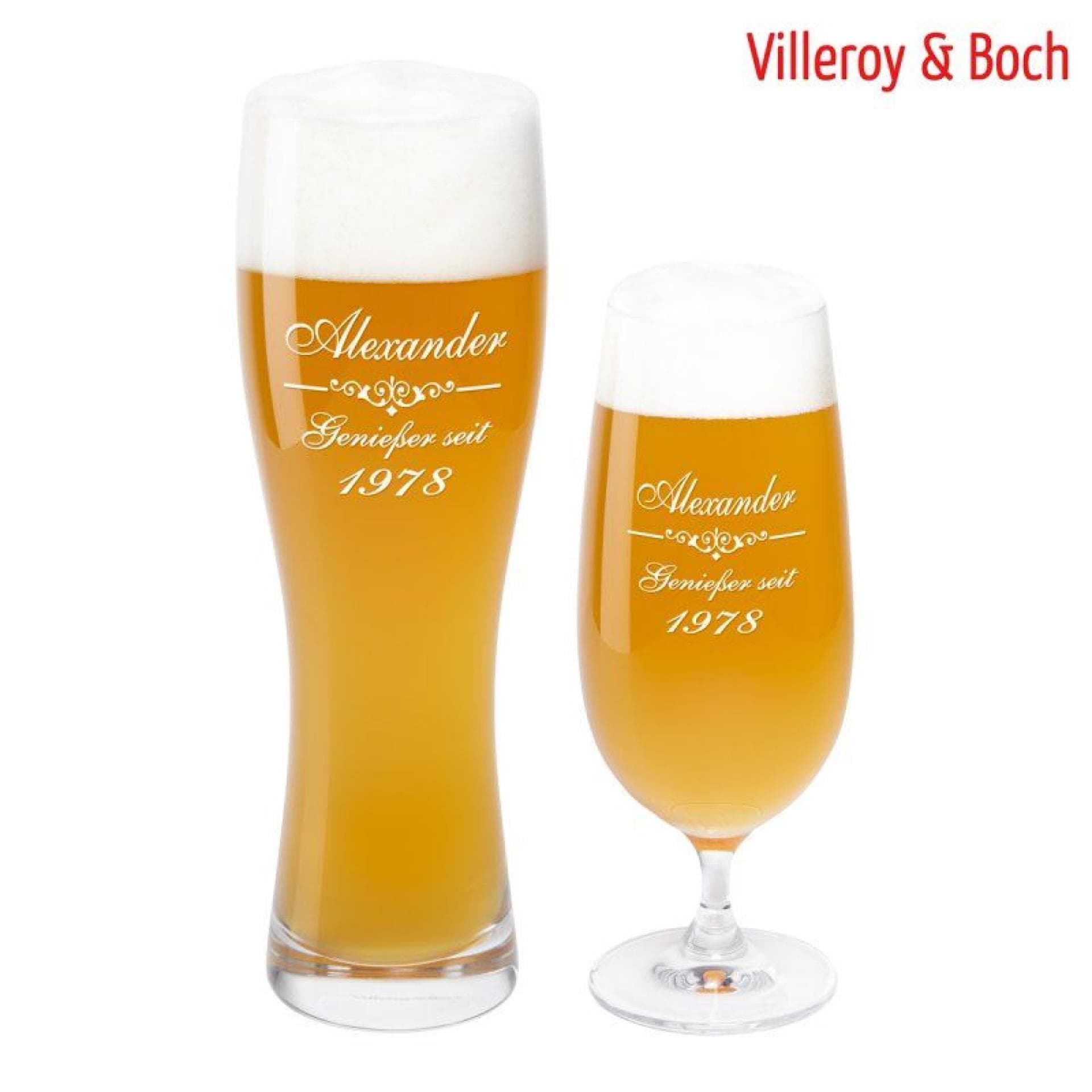 graviertes Bierglas