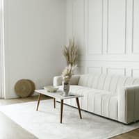 Wohnzimmer mit Couch und Teppich Wohnzimmer mit Couch und Teppich