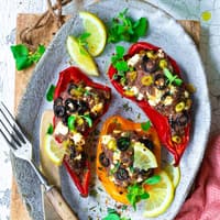 Schnelle gefüllte Paprika vom Grill