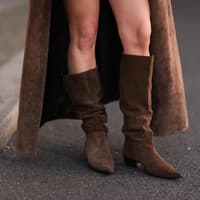 Slouchy Boots sind der Schuh-Trend in diesem Winter Frau mit Slouchy Boots