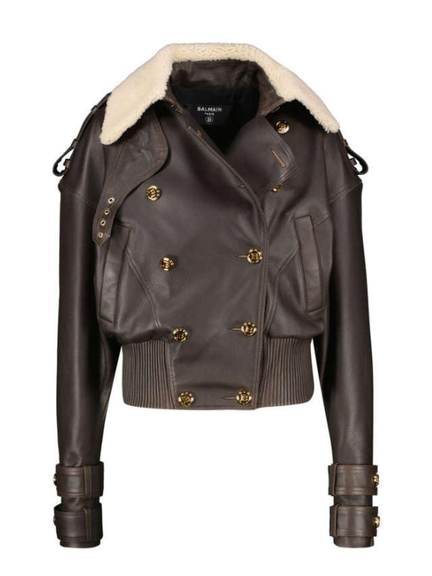 Lederjacke Balmain