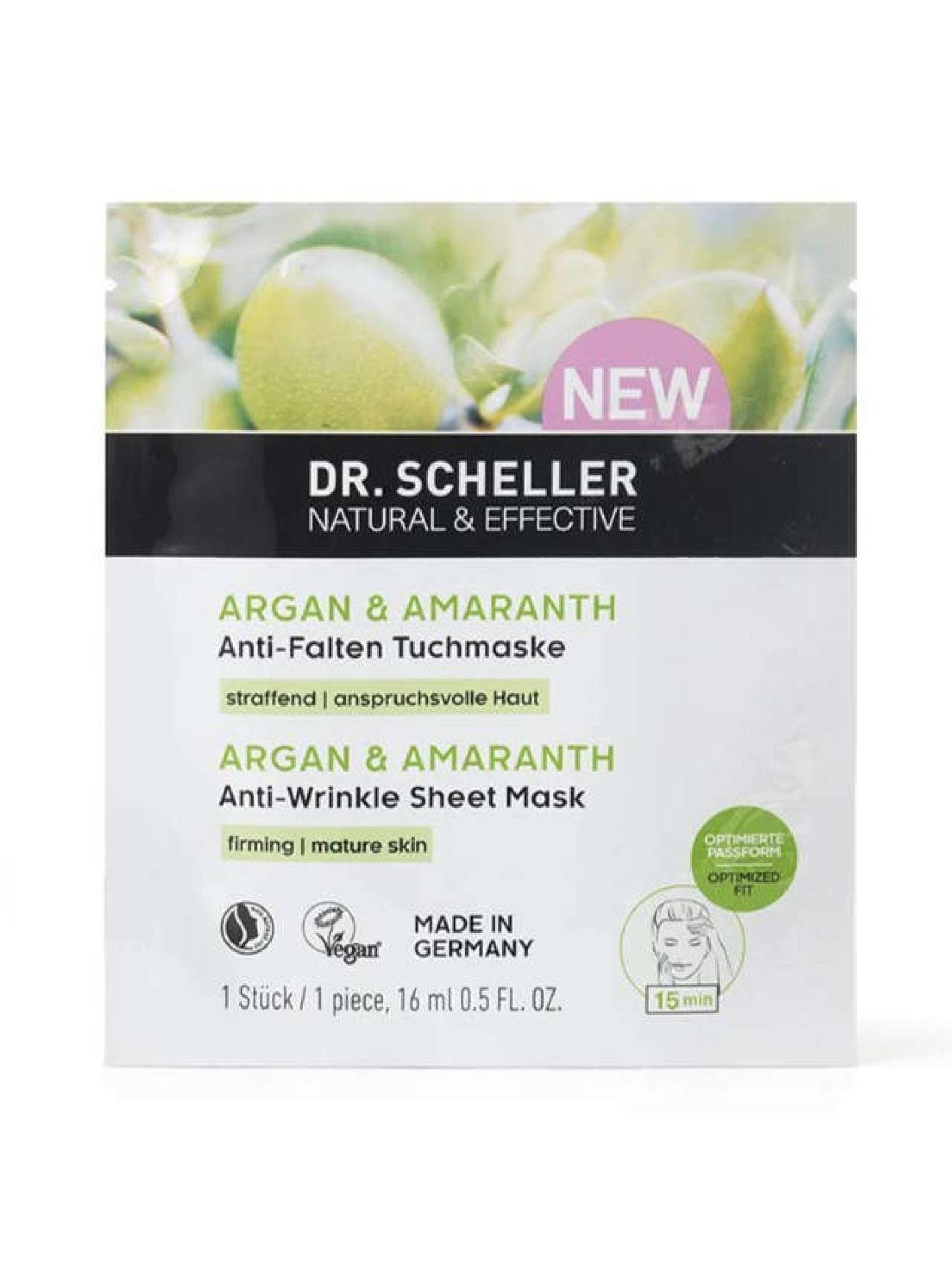 Dr Scheller Tuchmaske Argan und Amaranth