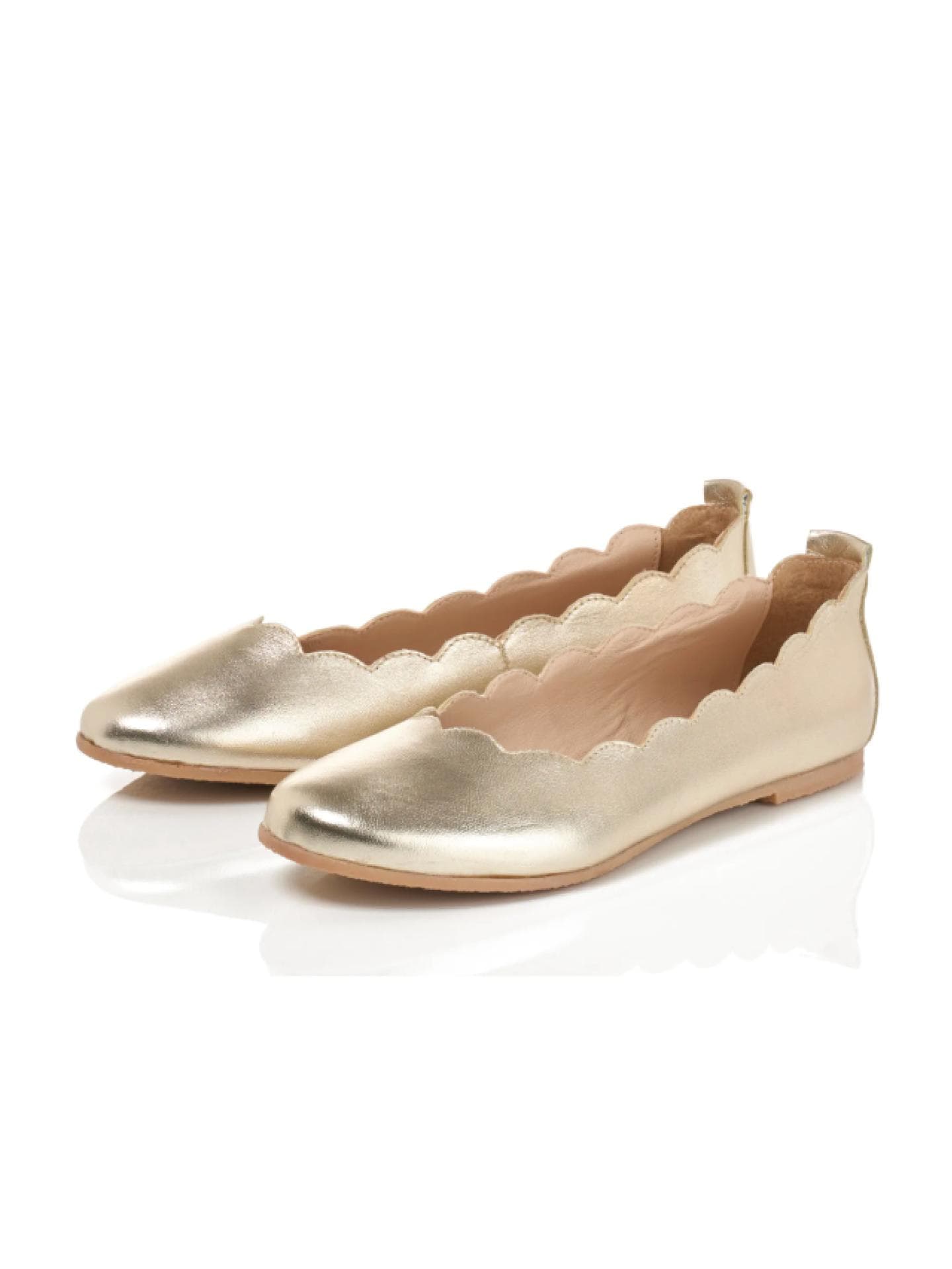 Goldfarbene Ballerinas