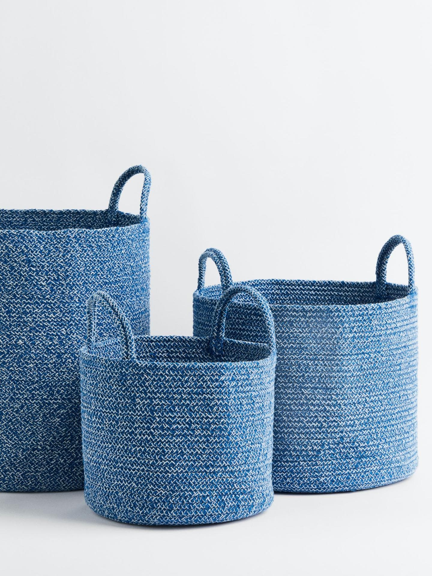 Baumwollkorb blau H&M