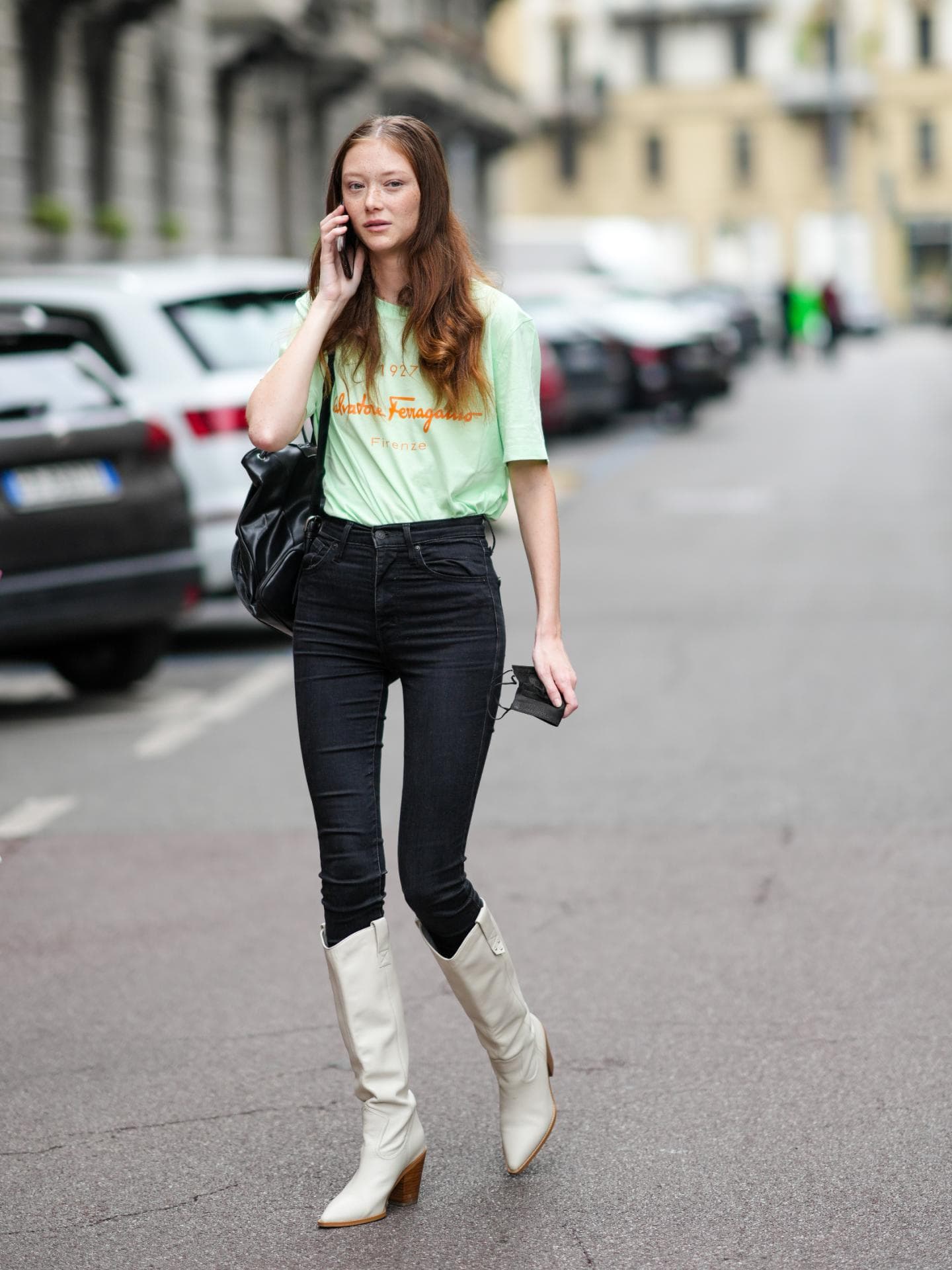 Skinny Jeans Stiefel Streetstyle