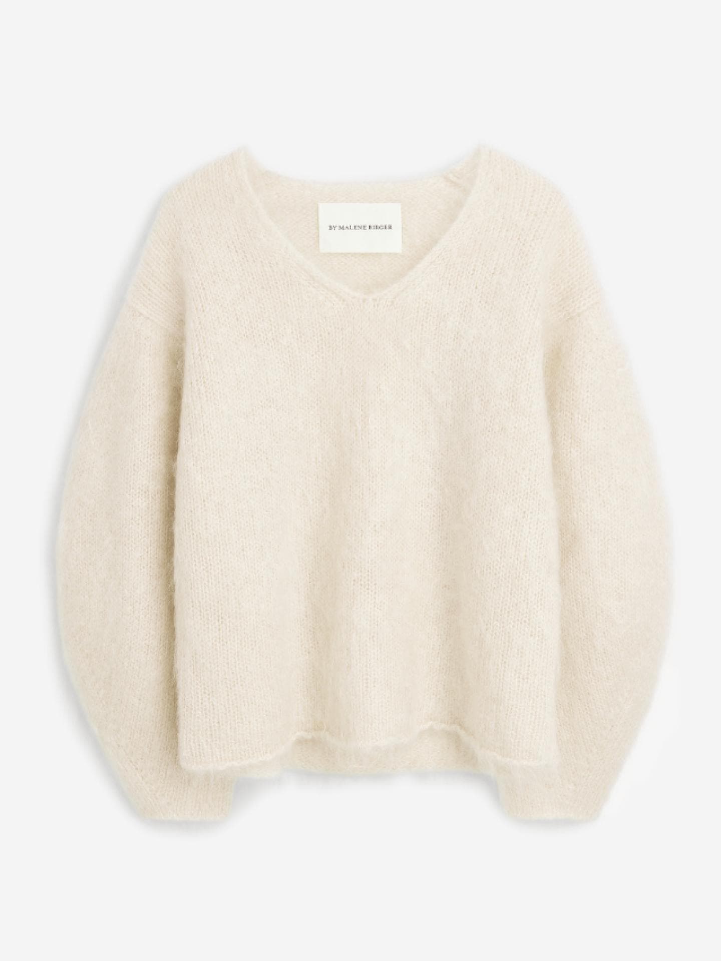 Flauschiger Pullover in Cremeweiß