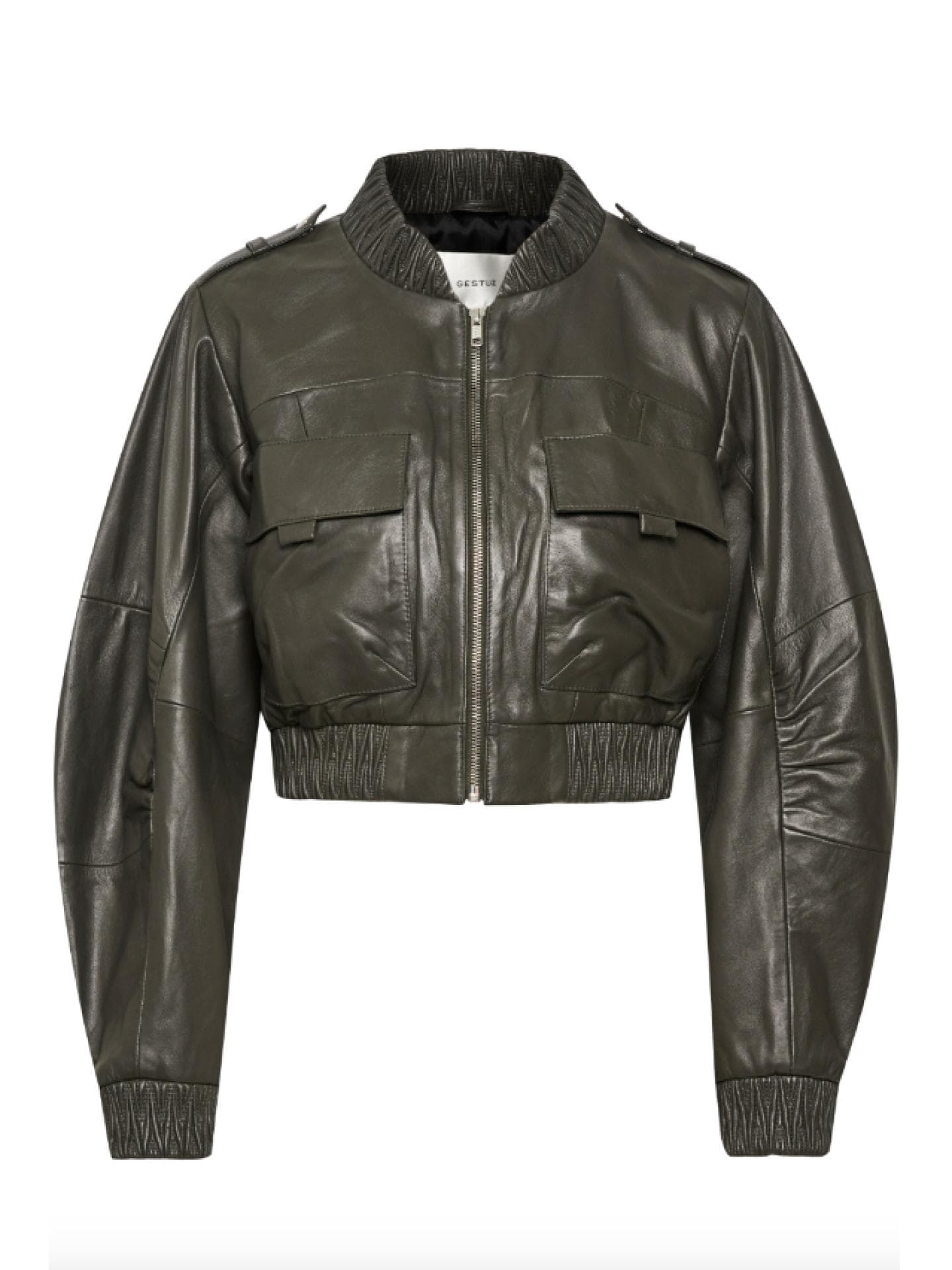 Bomberjacke aus Leder von Gestuz