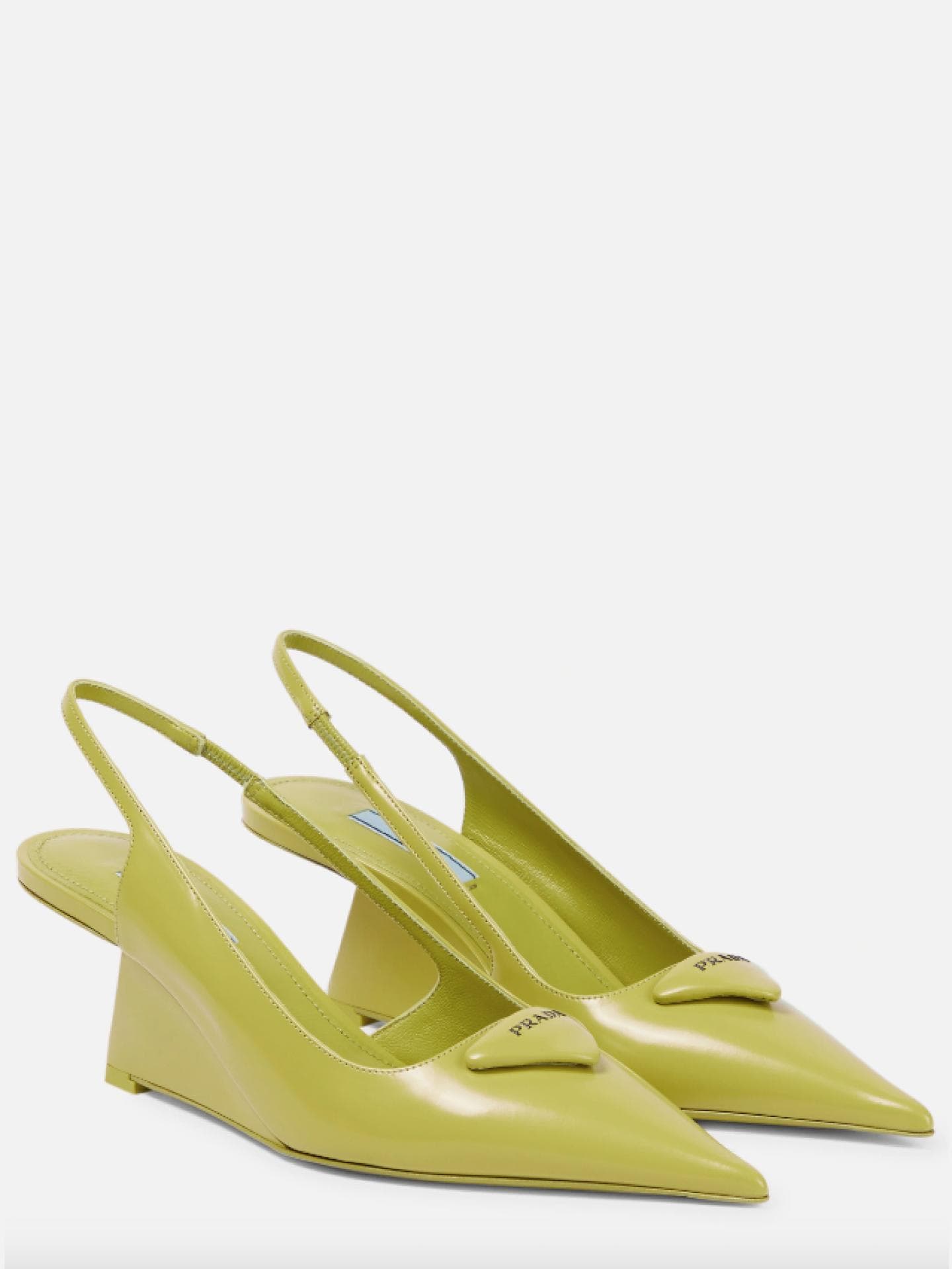 Prada Slingback Wedge-Pumps