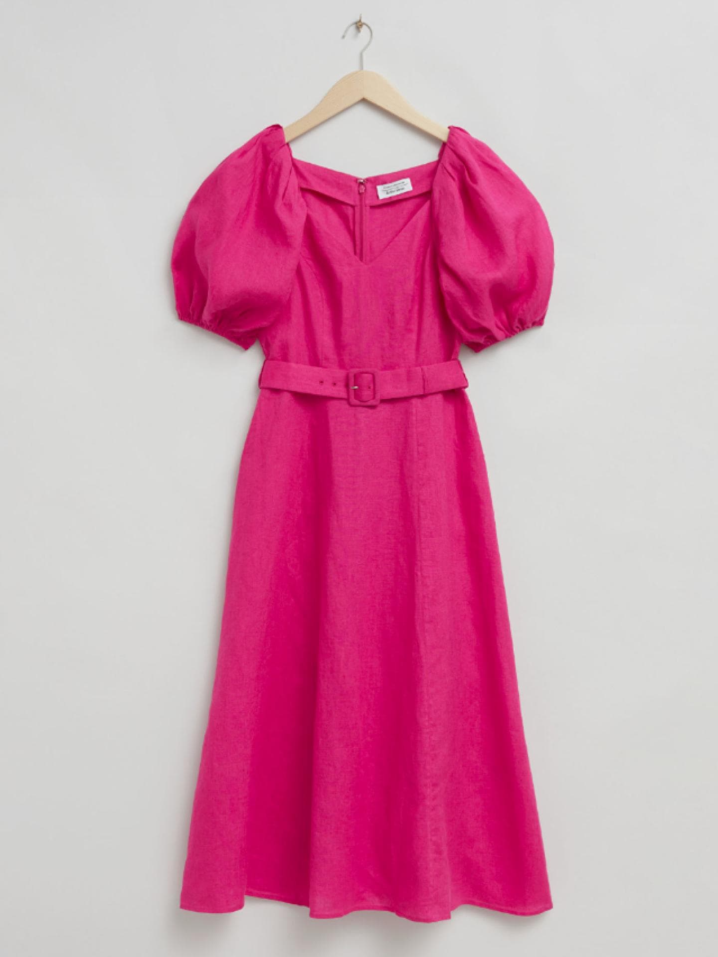 Pinkfarbenes Leinenkleid