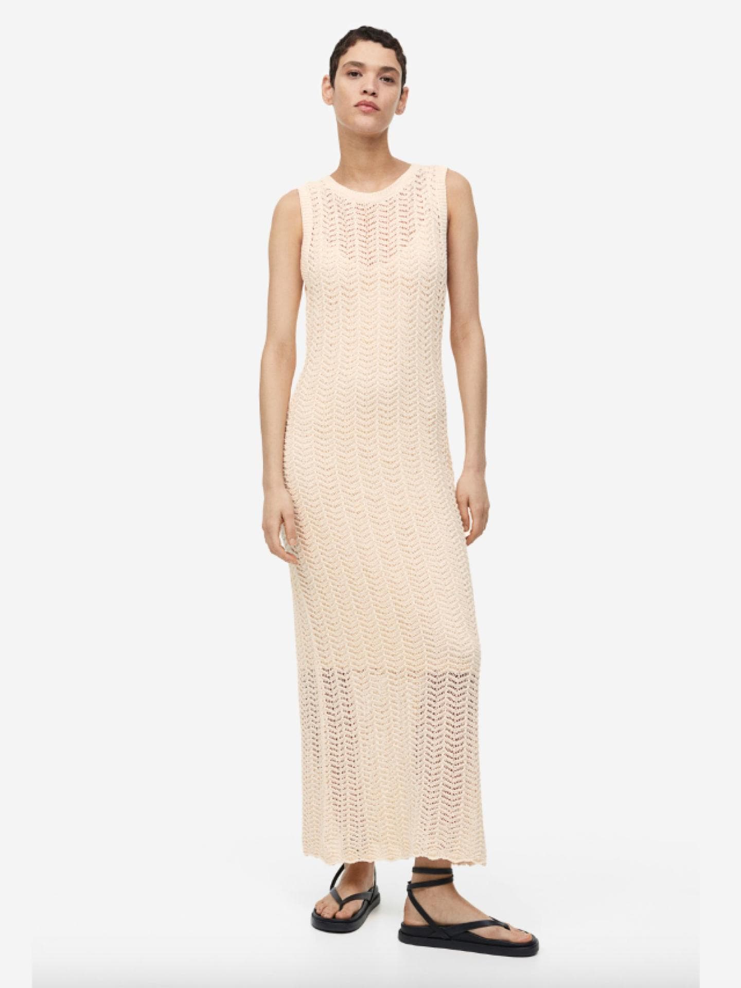 Weißes Strickkleid