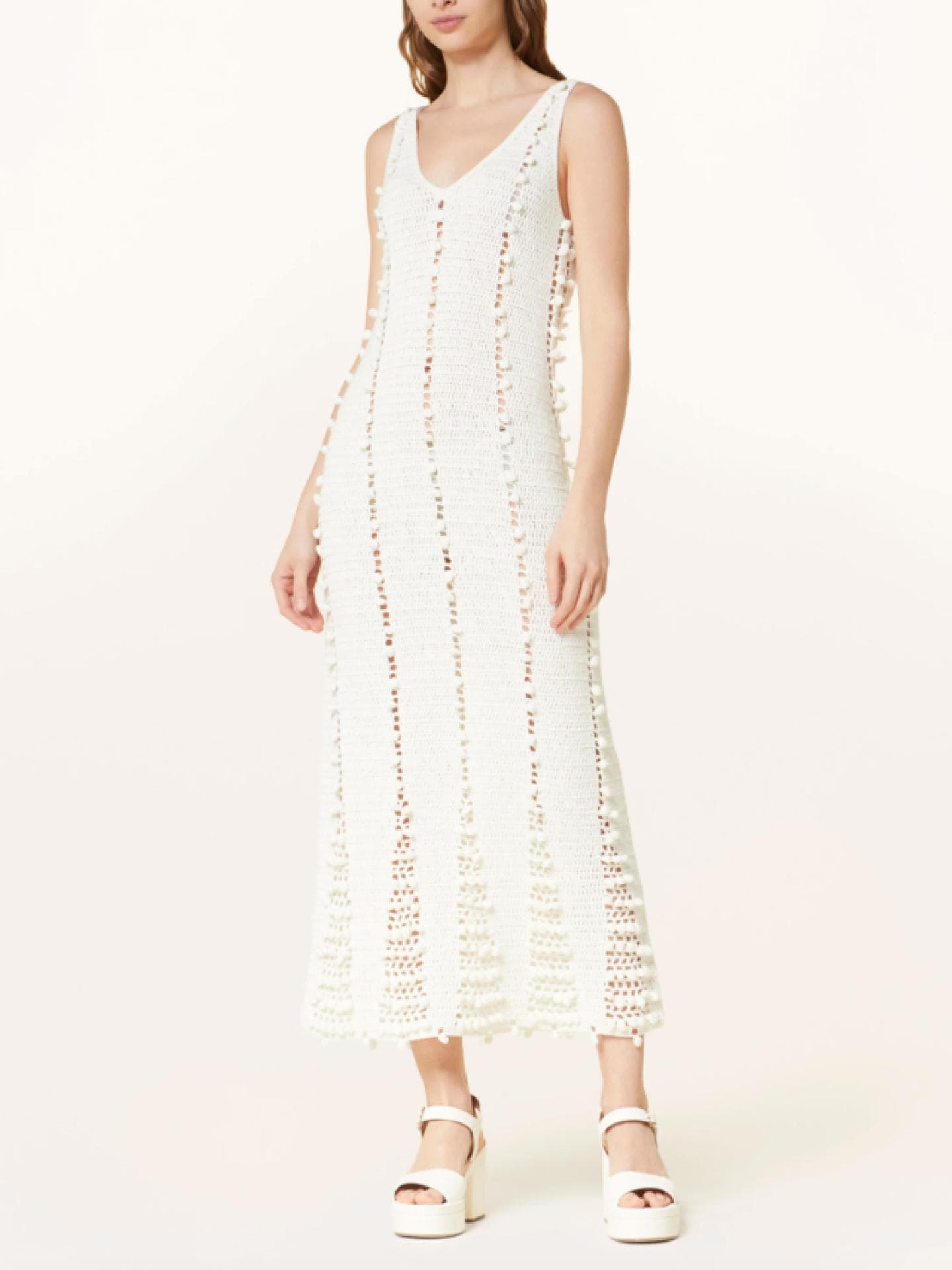 Weißes Strickkleid
